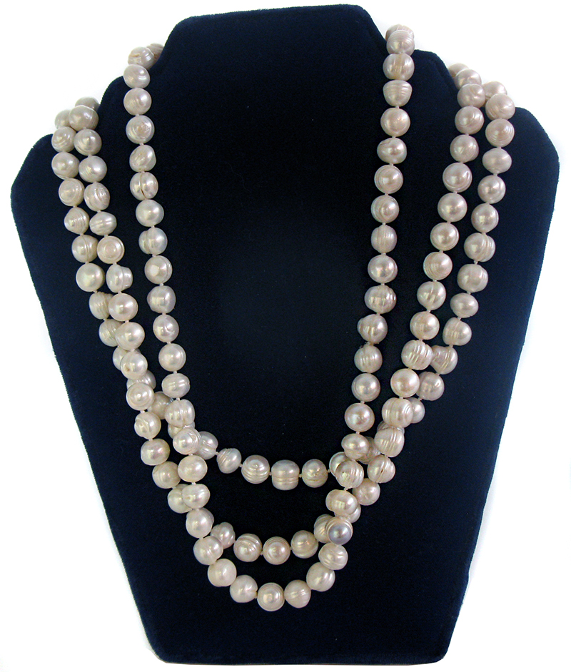 60" Continuous Fresh Water Cultured Pearl Necklace (PRLJ-1415)